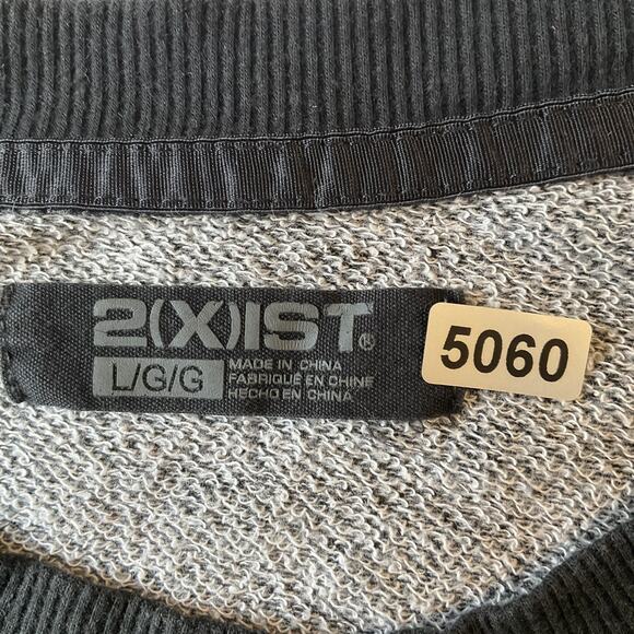 2(X)IST Men Sweatshirt Size L Gray Long Sleeve Crew Neck Pullover Cotton - Picture 2 of 8